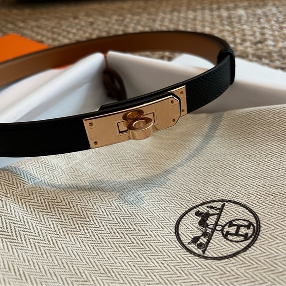 Hermes Kelly 18 belt Black - Picture 1 of 7
